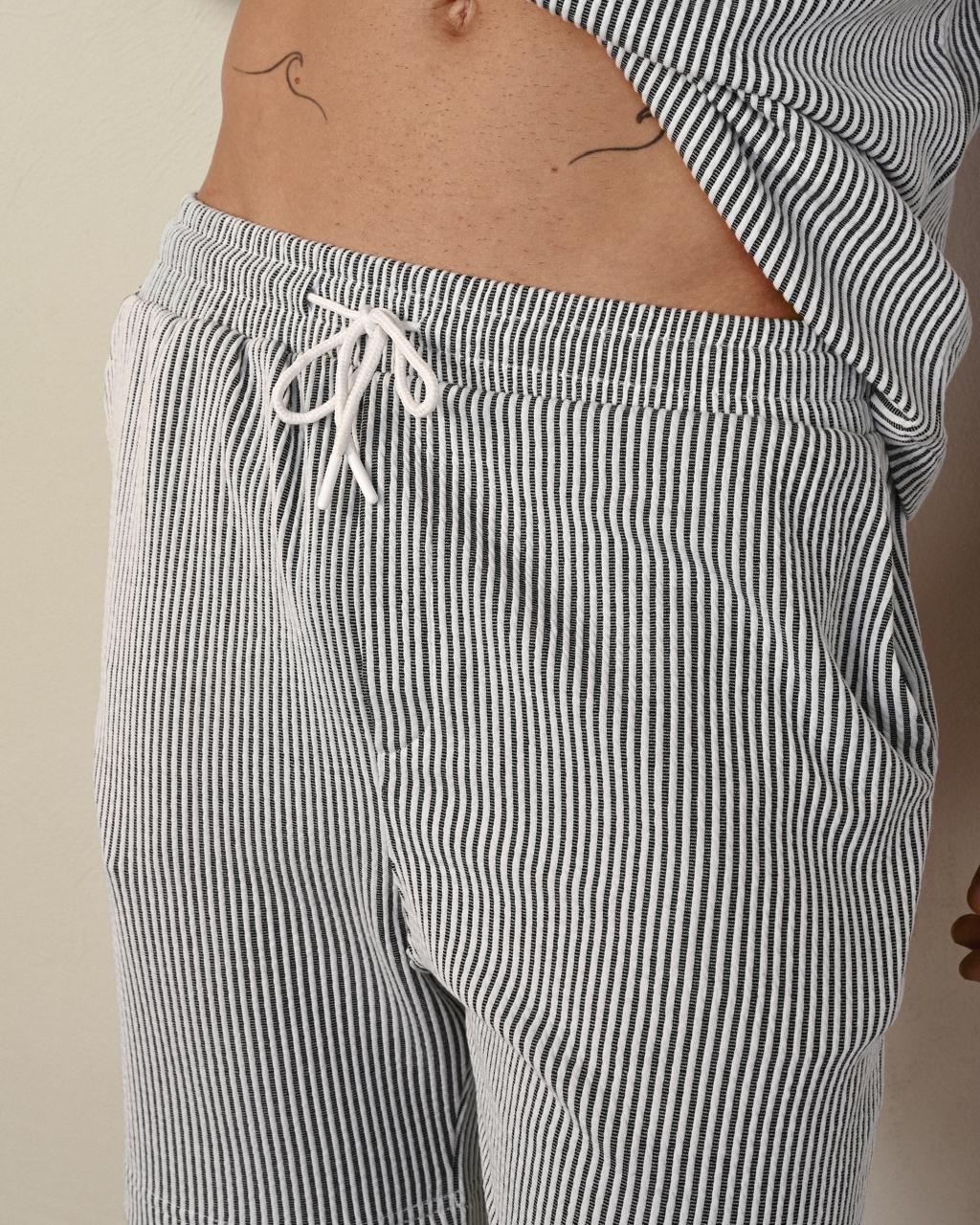 Striped Cotton Short