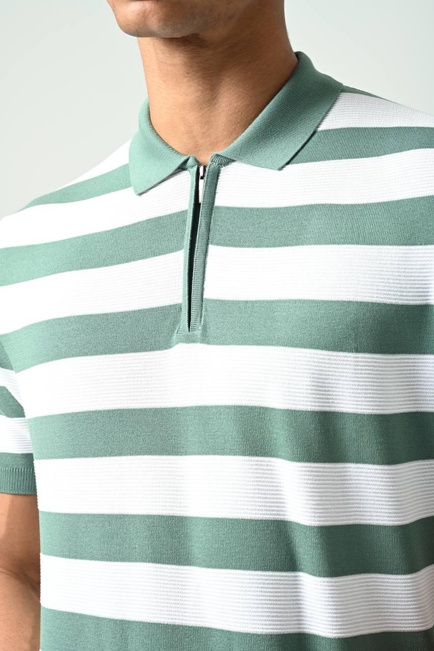 Zip-Neck Knitwear Polo