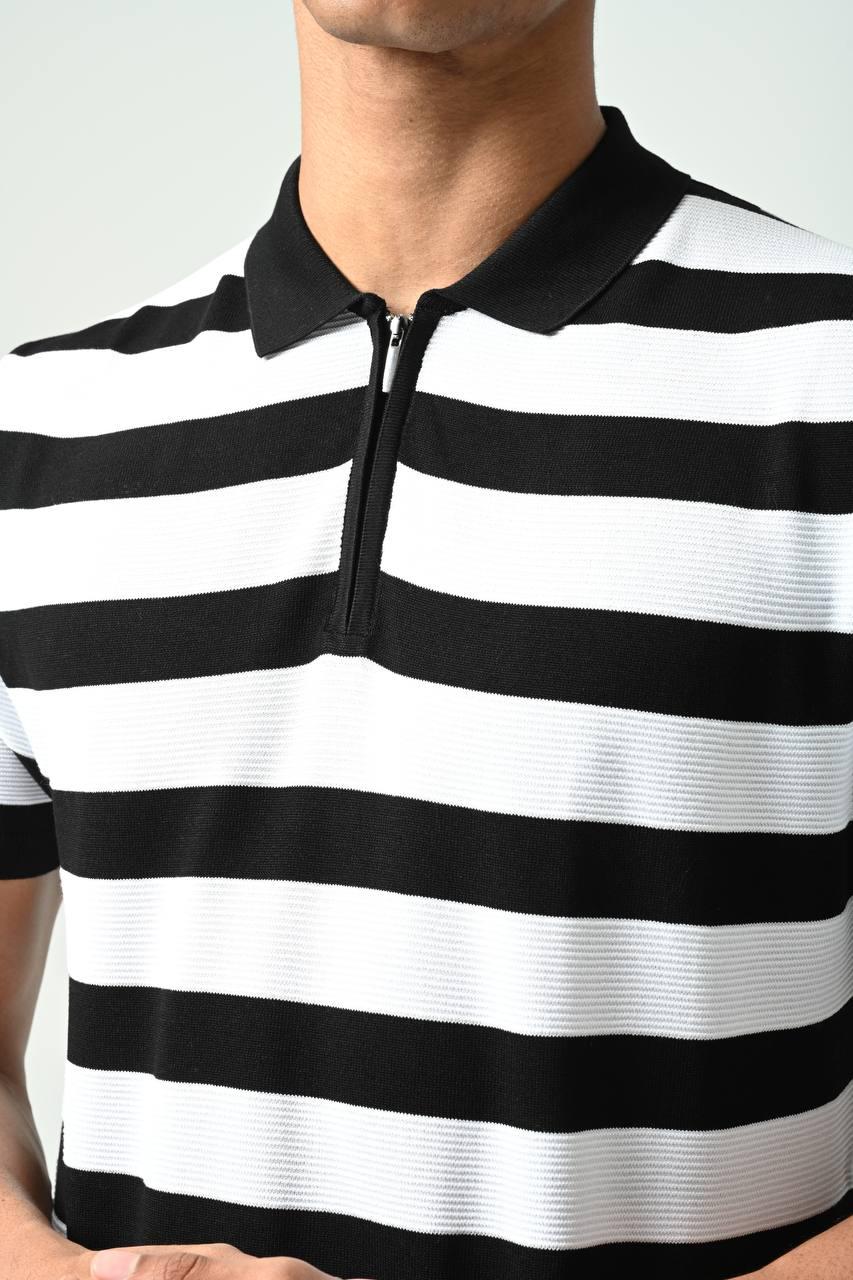 Zip-Neck Knitwear Polo